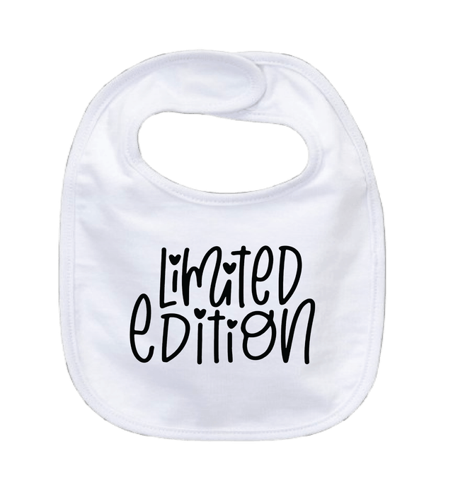 LIMITED EDITION - 0–3 Month Baby Bib – White | Adroit Baby