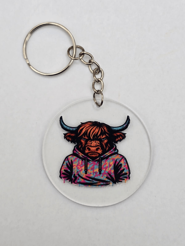 COW WITH ATTITUDE KEYRING - ADROIT CREATIONS