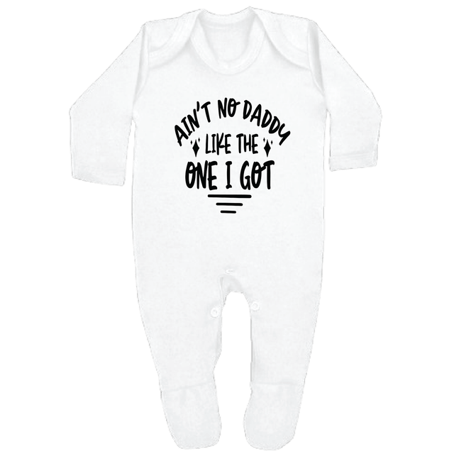 AIN'T NO DADDY LIKE THE ONE I GOT - 0–3 Month Baby Grow – White | Adroit Baby