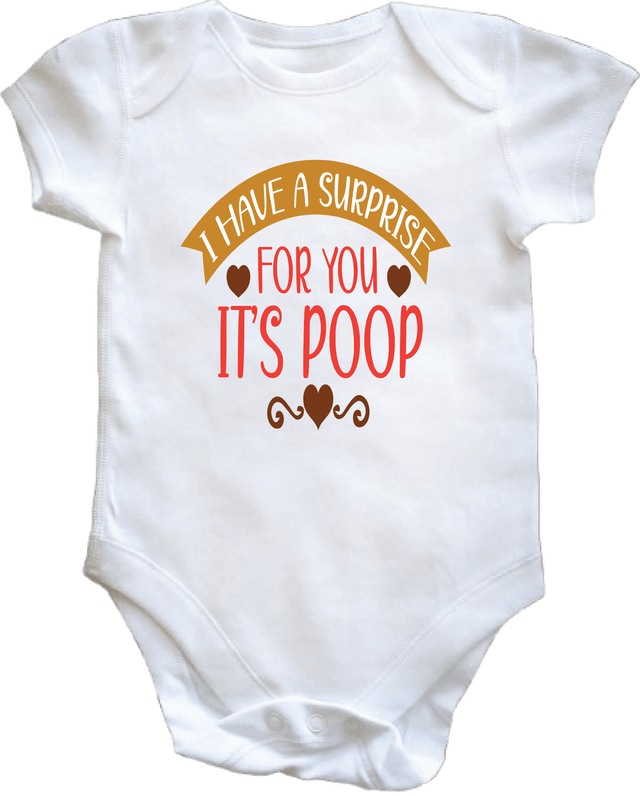 I HAVE A SURPRISE FOR YOU - VEST 0–3 Month Baby Vest – White | Adroit Baby