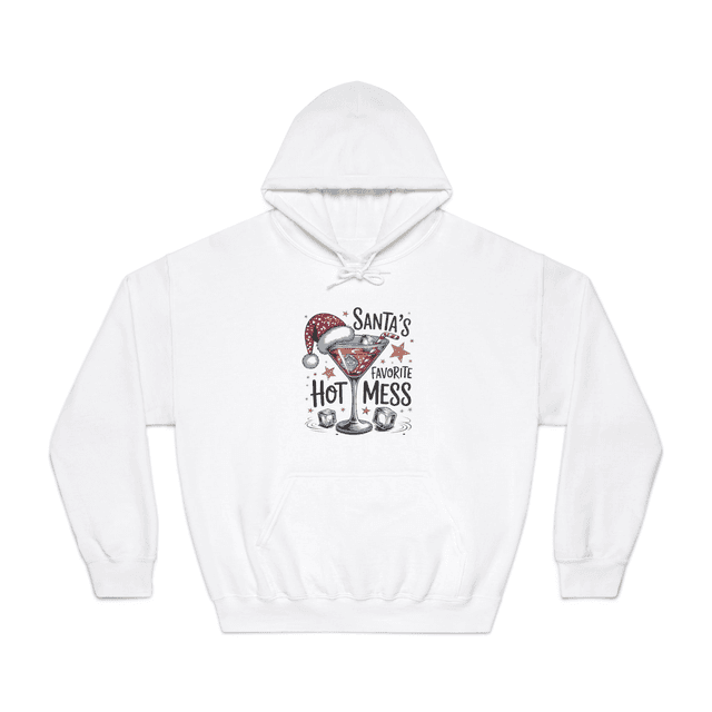 SANTA&#039;S FAVOURITE HOT MESS - CHRISTMAS HOODIE 2025