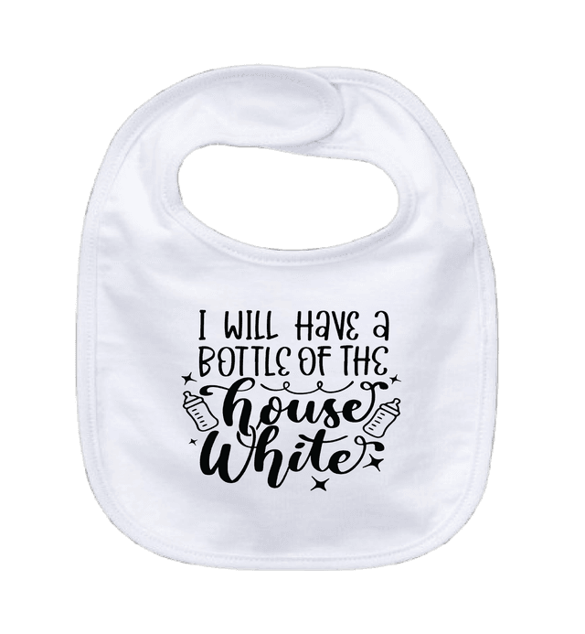 HOUSE WHITE - 0–3 Month Baby Bib – White | Adroit Baby