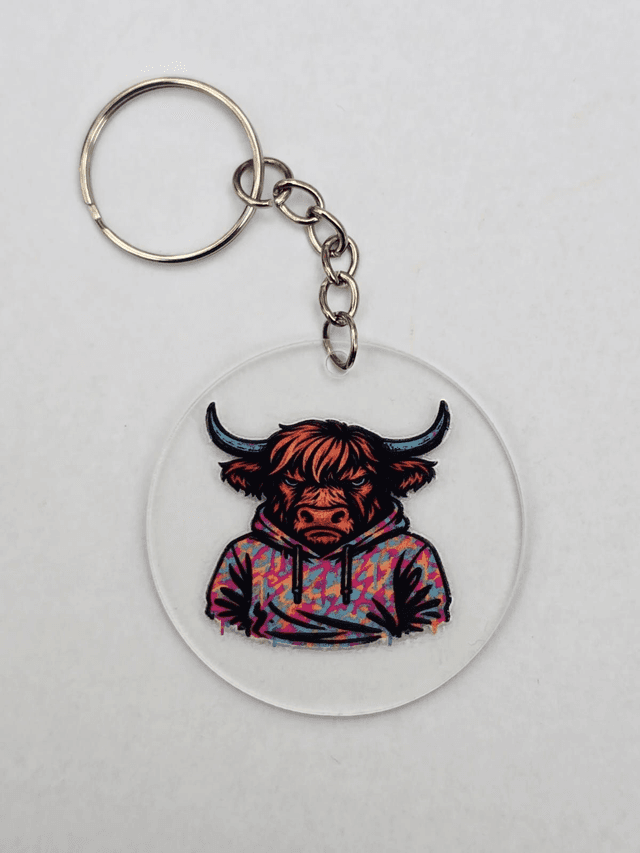 COW WITH ATTITUDE KEYRING - ADROIT CREATIONS