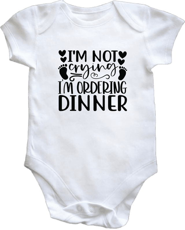 I&#039;M NOT CRYING - VEST 0–3 Month Baby Vest – White | Adroit Baby