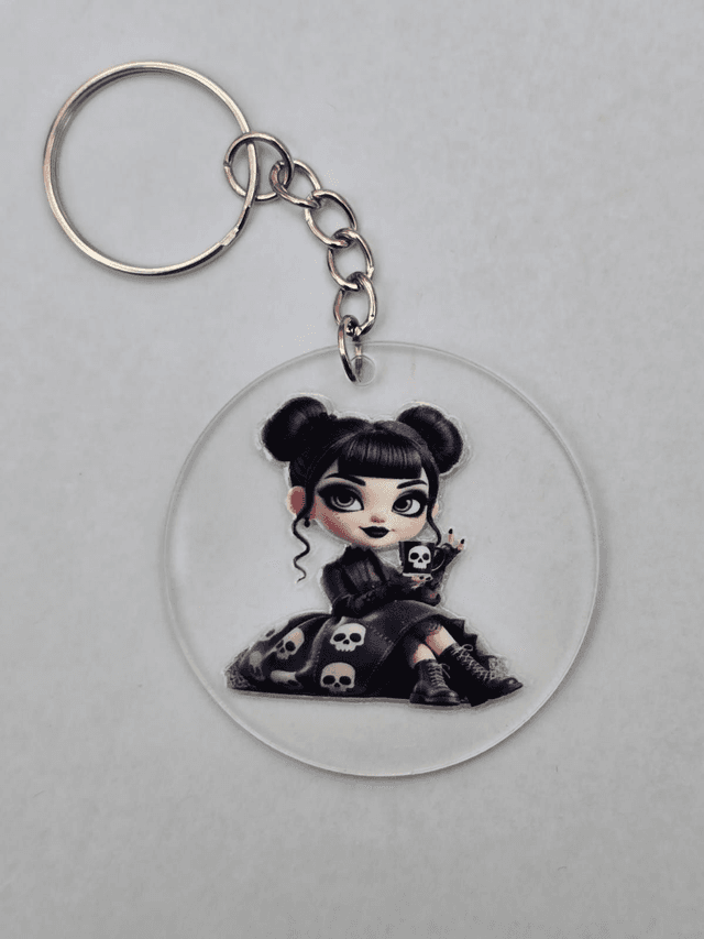 GOTH GIRL KEYRING - ADROIT CREATIONS