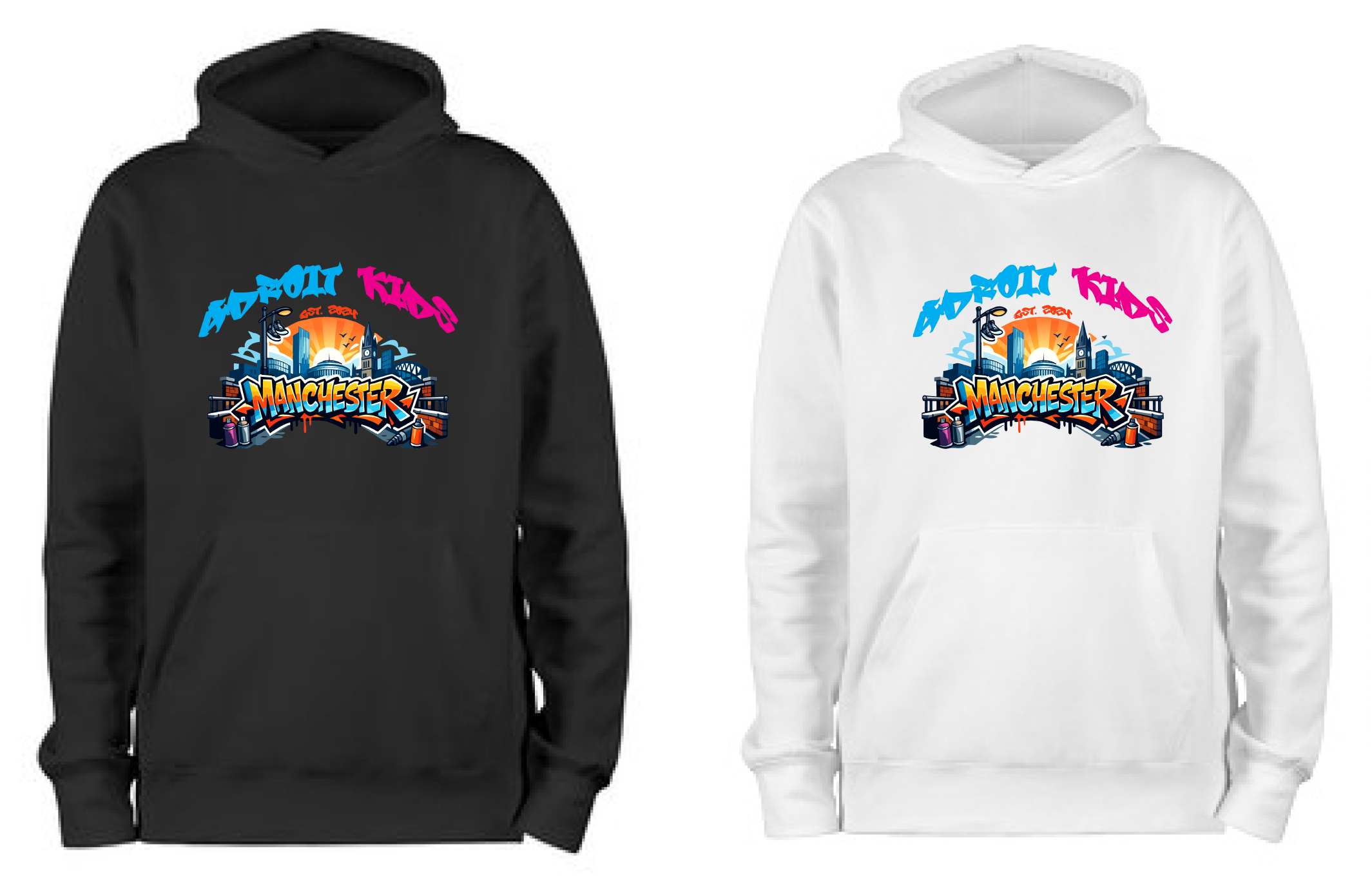 ADROIT KIDS MANCHESTER GRAFFITI HOODIE