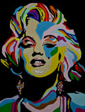 Marilyn Monroe Inspired Pop Art Canvas | Steve Brown Style Hand Painted Portrait | Contemporary Wall Art