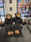 Twin Cheeky Monkeys (Large) Ornament