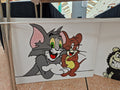 Tom & Jerry Inspired Canvas Art - 24x18 inch| Hand Painted Cartoon Character Painting on Deep Edge Canvas | Nostalgic Wall Decor