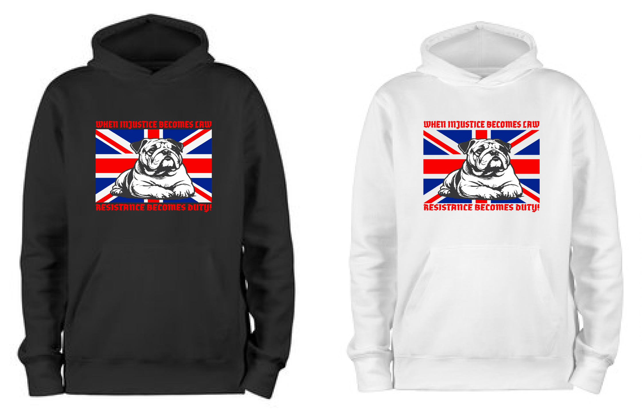 ADROIT CLOTHING INJUSTICE UNION JACK HOODIE