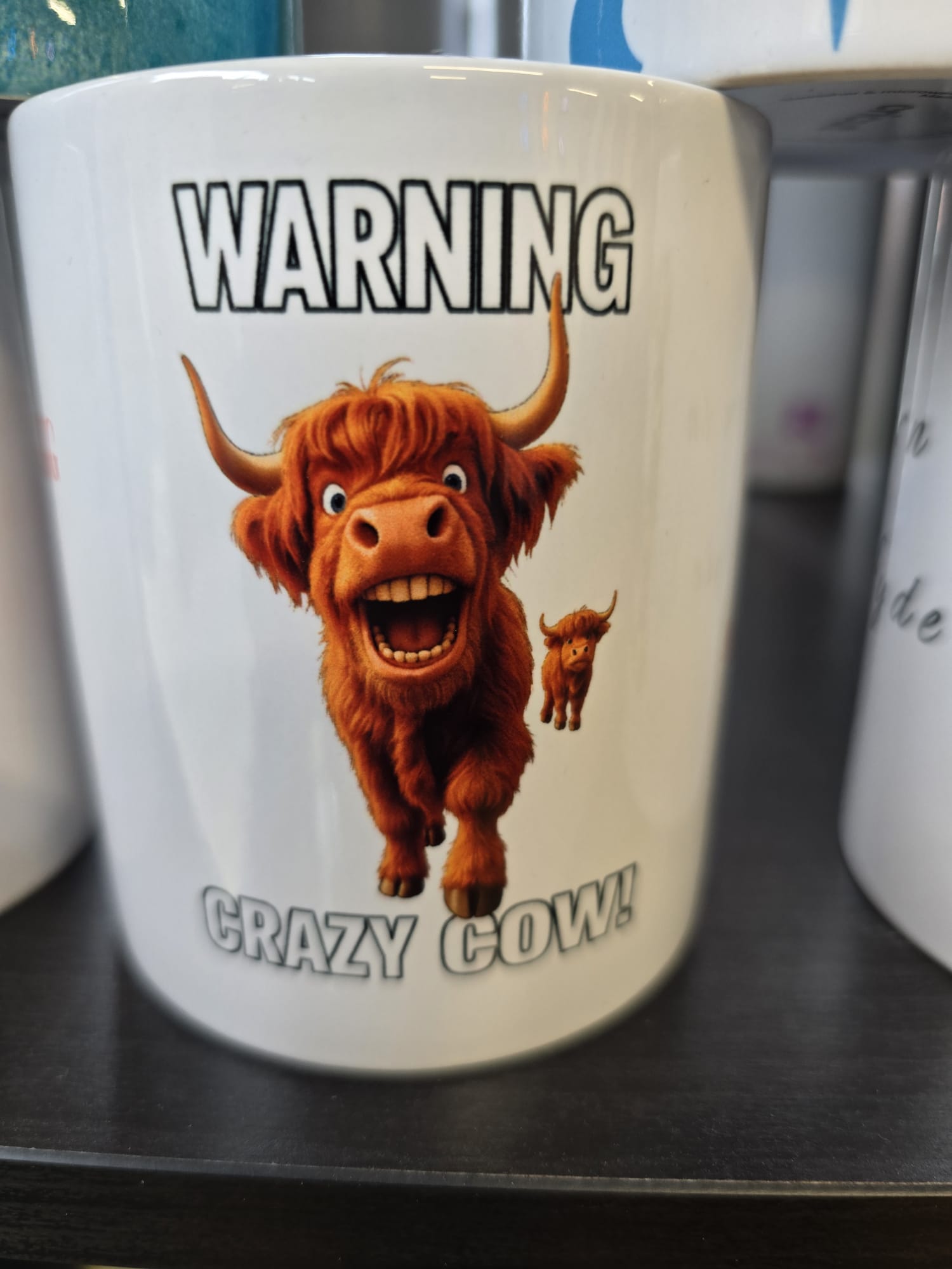 SASSY SIPS - WARNING CRAZY COW - MUG