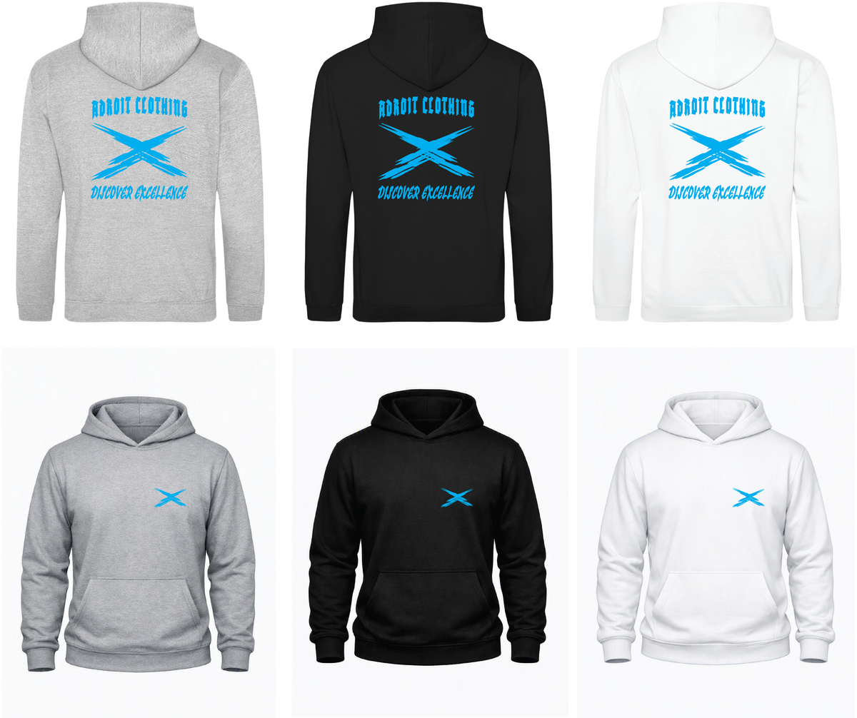 AC Cool Blue Cross Logo Hoodie – Kids 1–13 Years & Adults S–5XL | Adroit Clothing