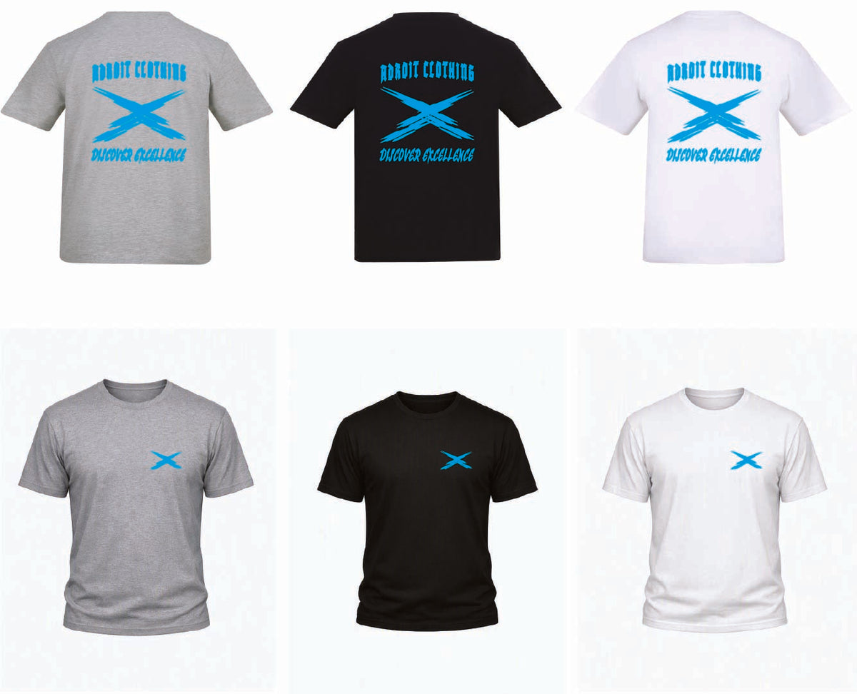 AC Cool Blue Cross Logo T-Shirt – Kids 3–13 Years & Adults S–5XL | Adroit Clothing