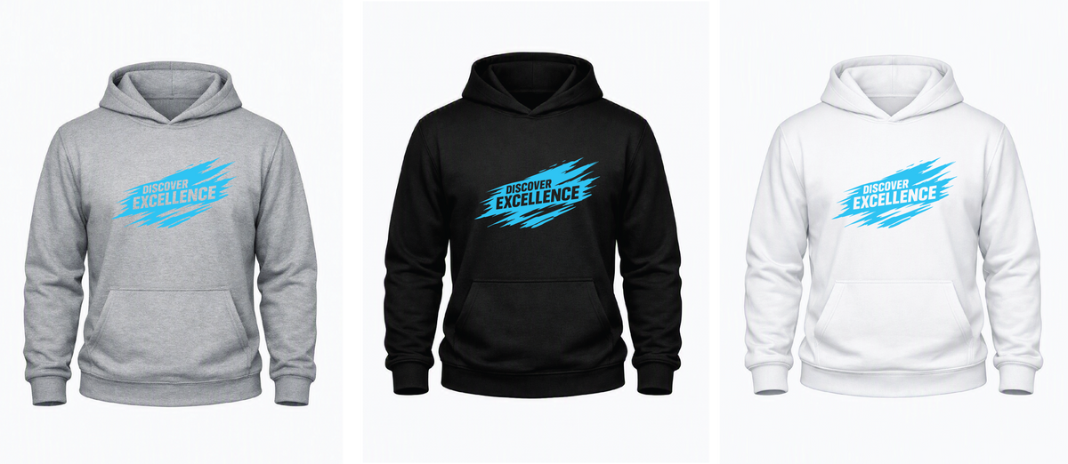 AC Cool Blue Discover Excellence Hoodie – Adroit Clothing | Kids & Adults