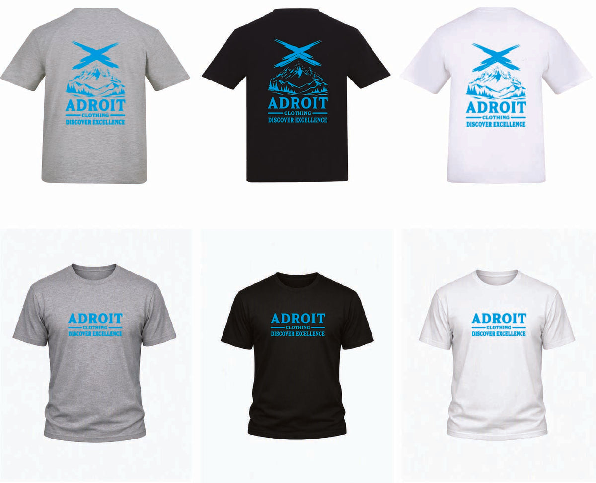 AC Cool Blue Mountain T-Shirt – Adroit Clothing | Kids & Adults