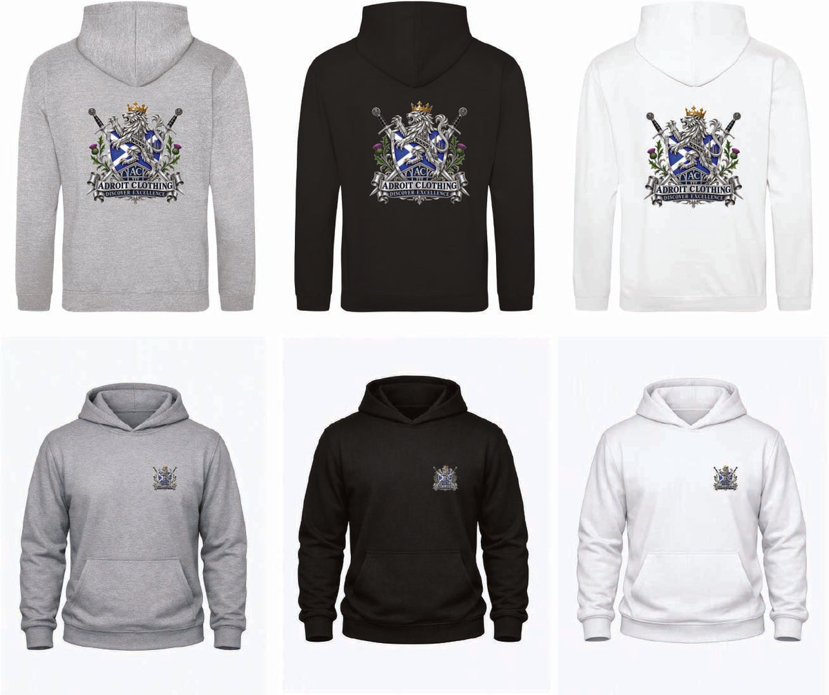 AC Crest of Arms Hoodie – Kids 1–13 Years & Adults S–5XL | Adroit Clothing