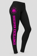 AC Hot Pink Compass Leggings – Women's Activewear | Adroit Creations
