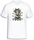 ADROIT CREATIONS AUTISM HIGHLAND COW T-SHIRT (WHITE)