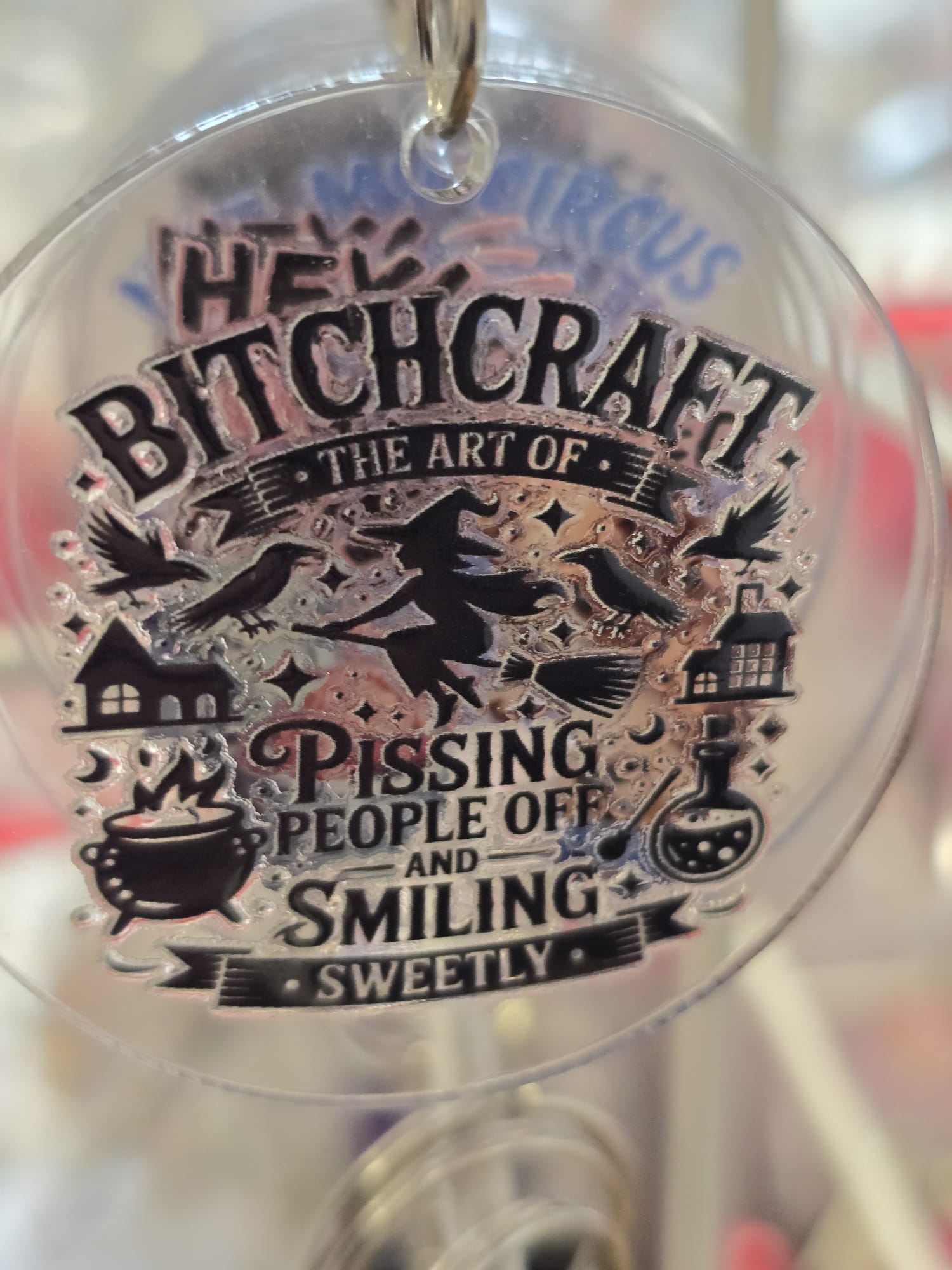 BITCHCRAFT - KEYRING (CLEAR) By Kayleigh's Hand Crafted Haven