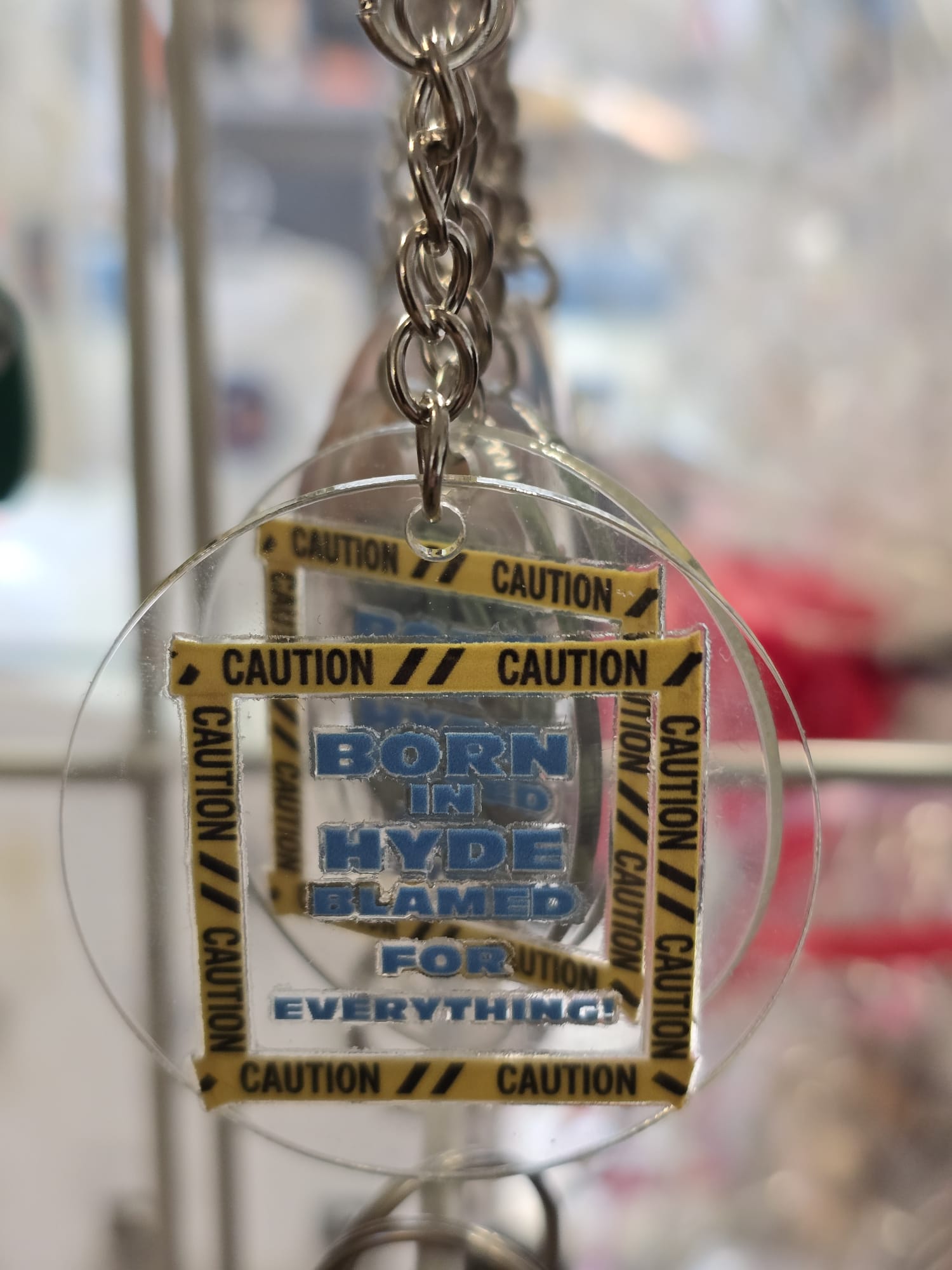 BORN IN HYDE - KEYRING (CLEAR) By Kayleigh's Hand Crafted Haven