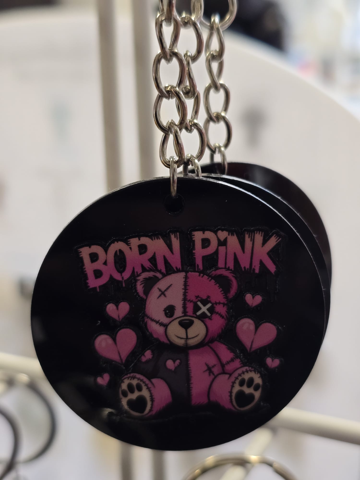 BORN PINK - KEYRING (BLACK) By Kayleigh's Hand Crafted Haven