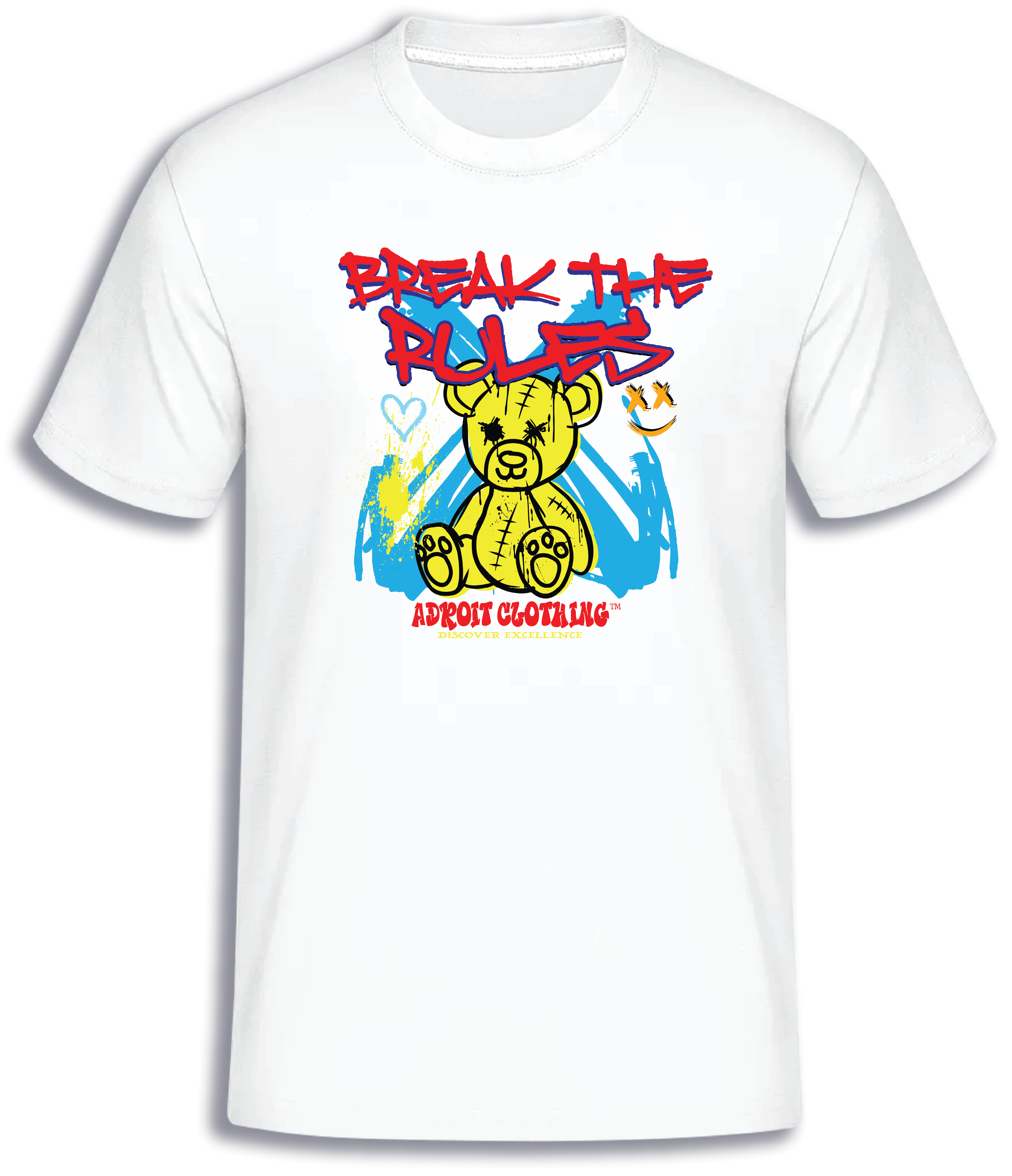 ADROIT CREATIONS BREAK THE RULES T-SHIRT (WHITE)