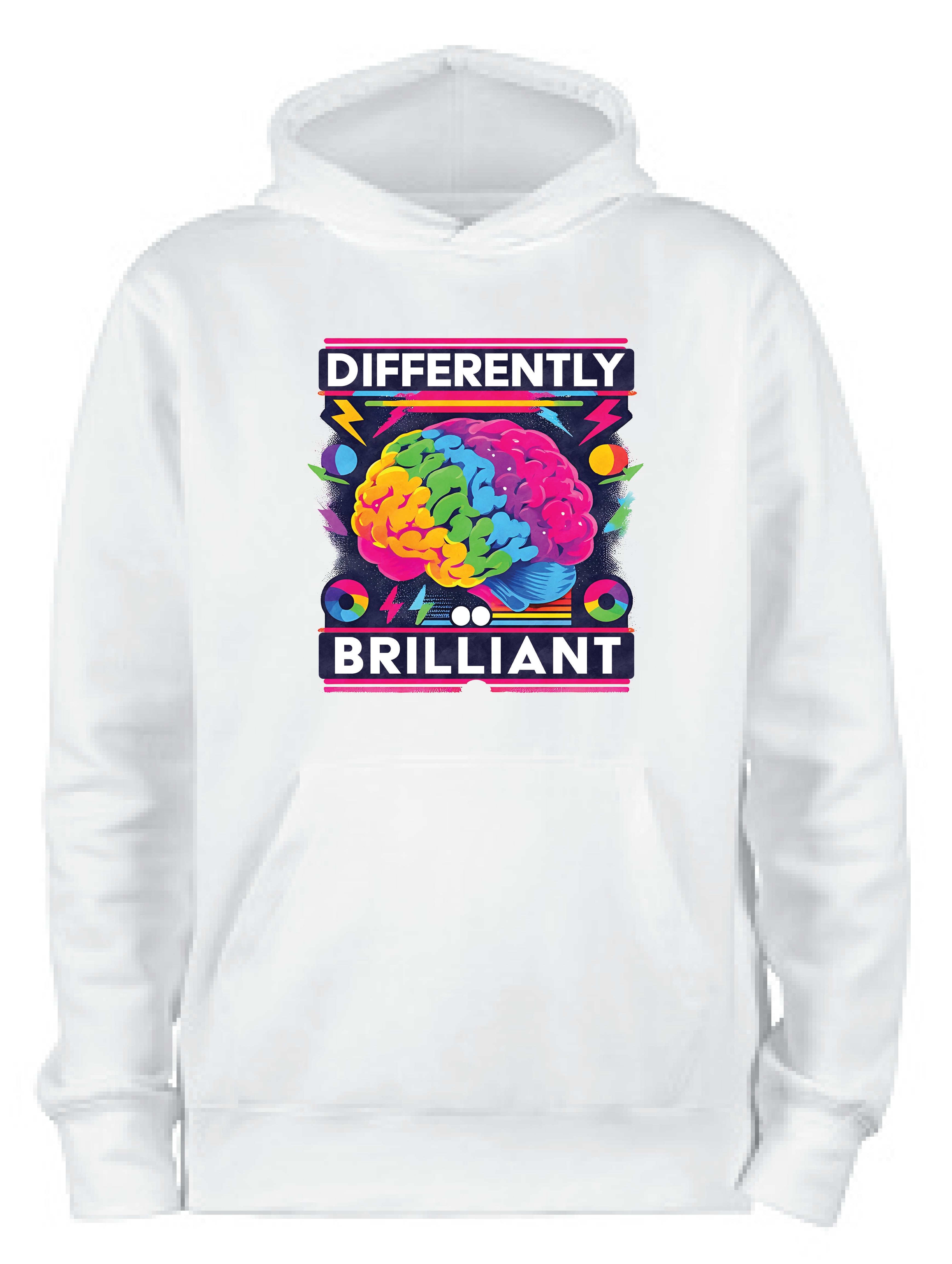 ADROIT CREATIONS DIFFERENTLY BRILLIANT HOODIE (WHITE)