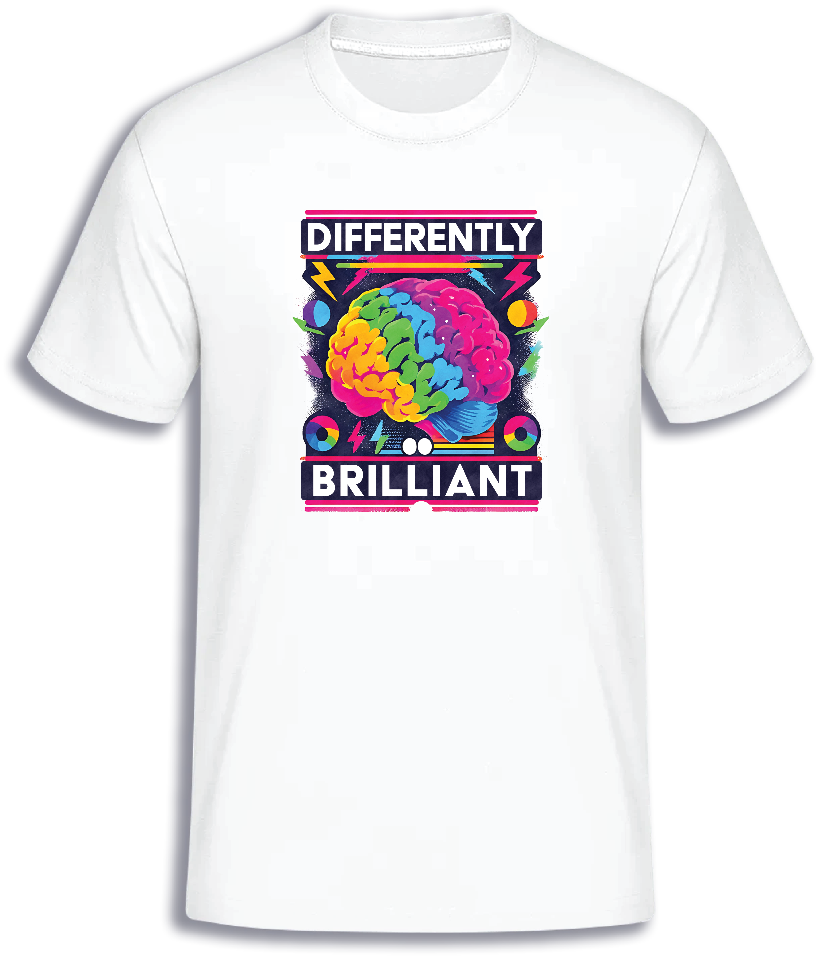 ADROIT CREATIONS DIFFERENTLY BRILLIANT T-SHIRT (WHITE)