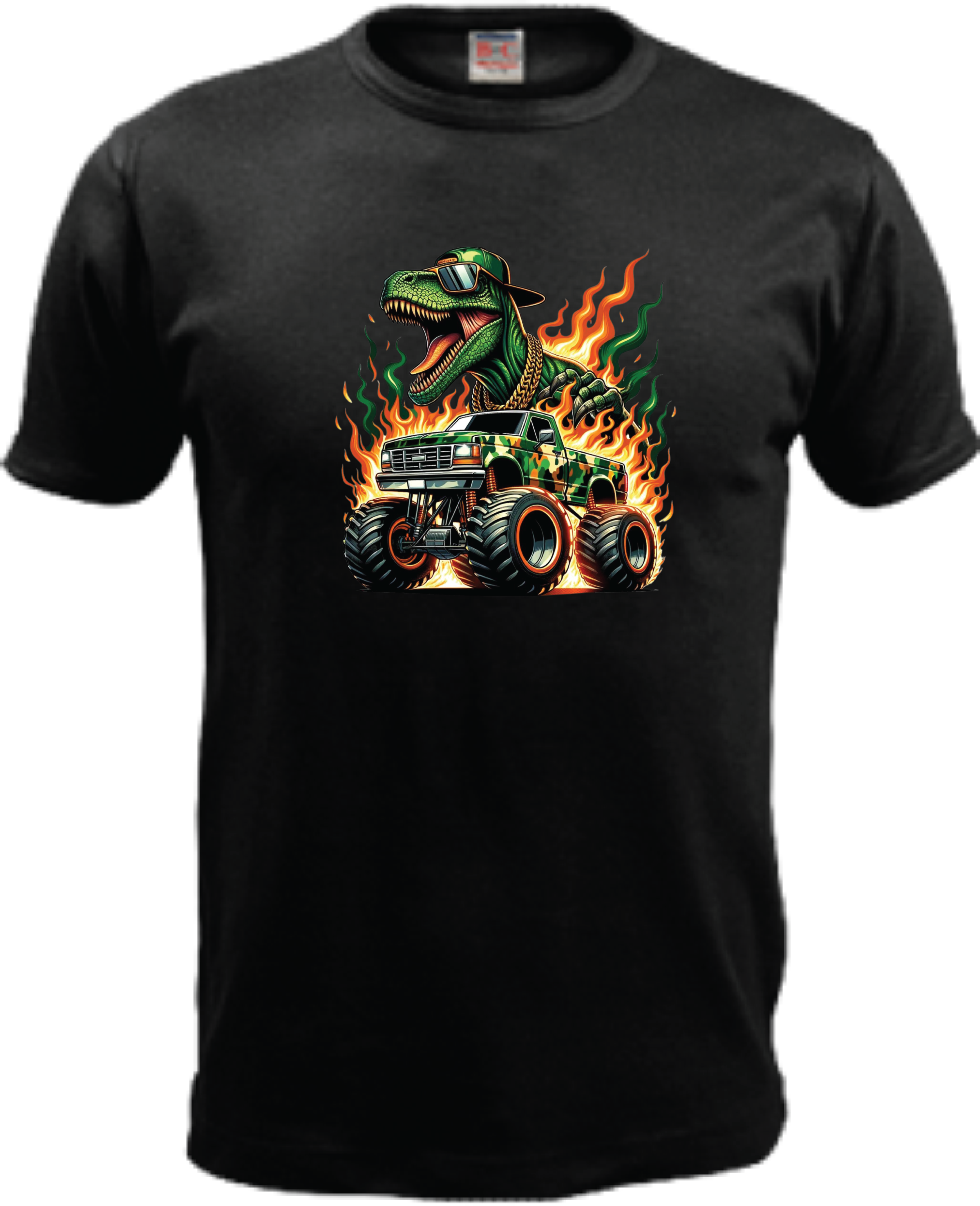 ADROIT KIDS DINO MONSTER TRUCK T-SHIRT (BLACK)