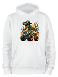 ADROIT KIDS DINO MONSTER TRUCK HOODIE (WHITE)