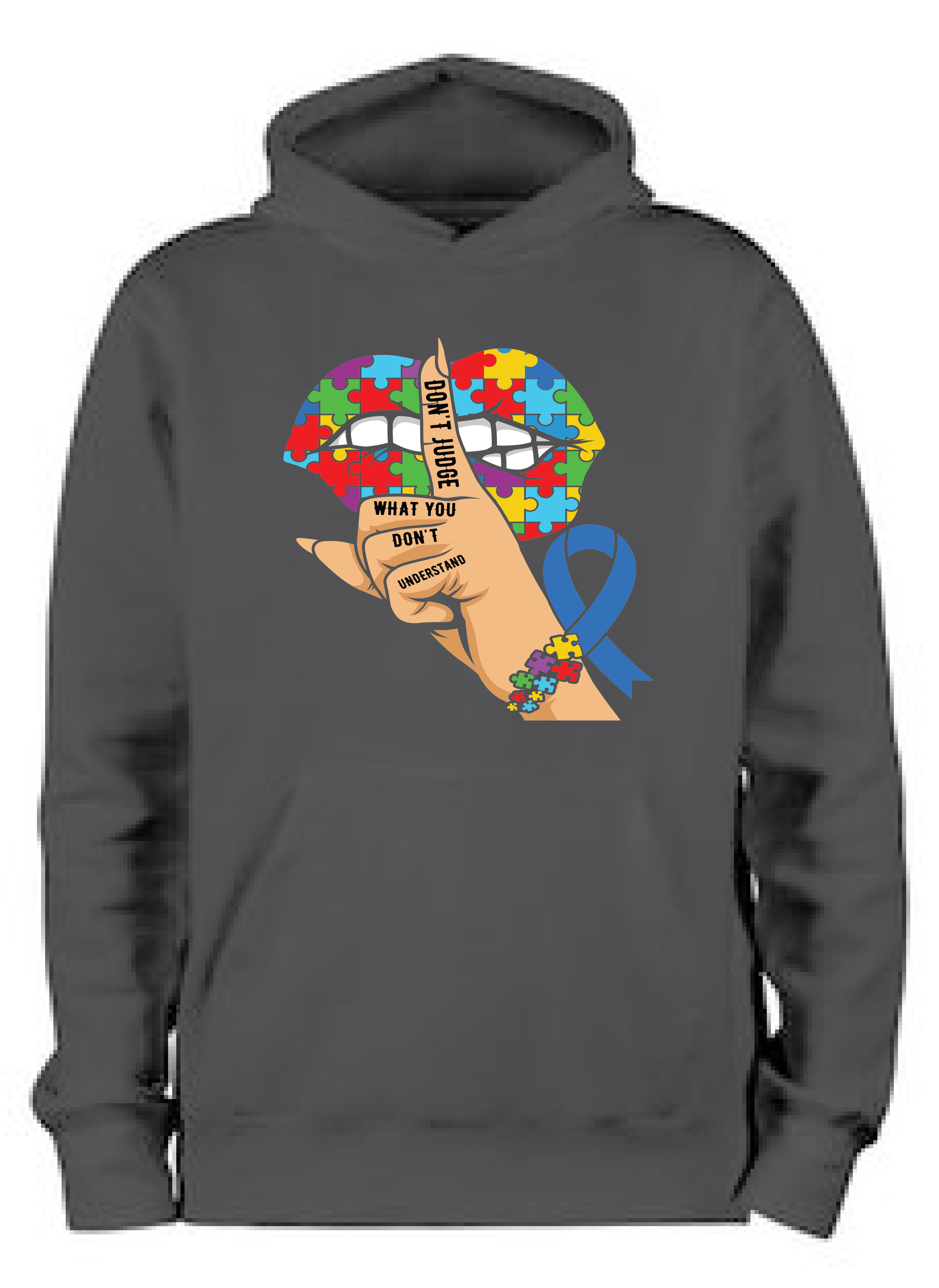 DON'T JUDGE AUTISM HOODIE (DEEP BLACK)
