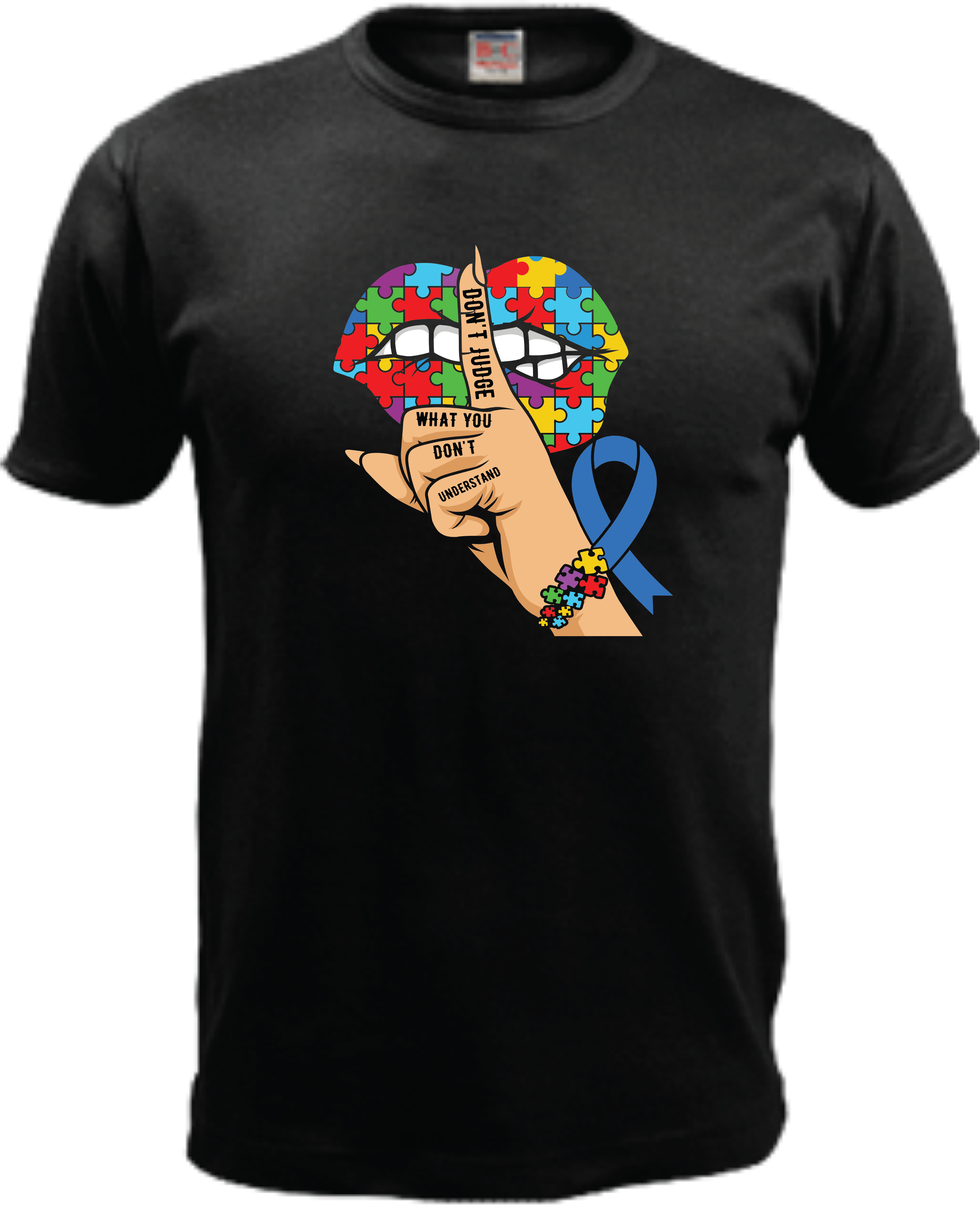 ADROIT CREATIONS DON'T JUDGE AUTISM T-SHIRT (BLACK)