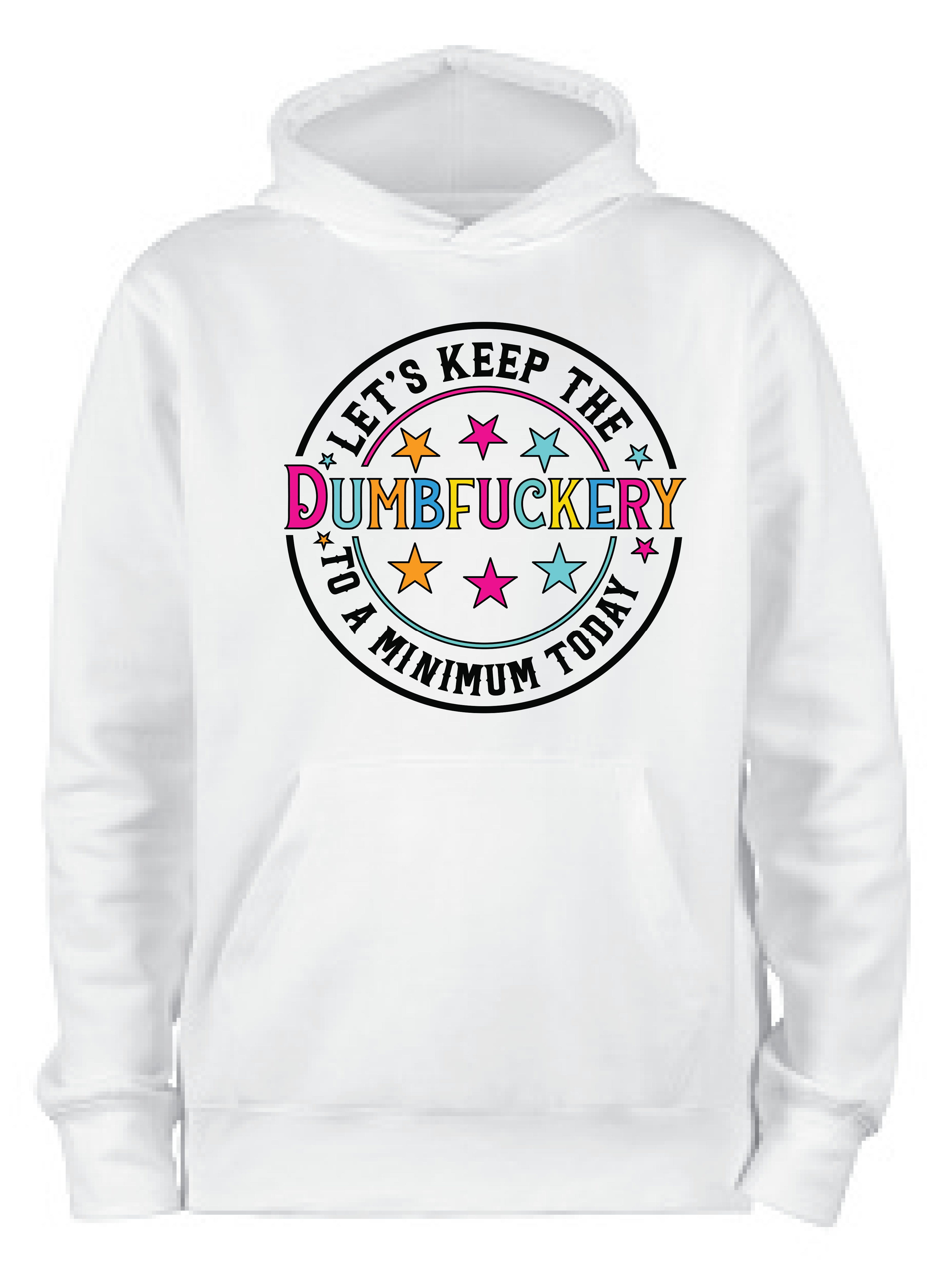 ADROIT CREATIONS DUMBF*CKERY HOODIE (WHITE)