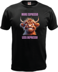 ADROIT CREATIONS ESPRESSO HIGHLAND COW T-SHIRT (BLACK)
