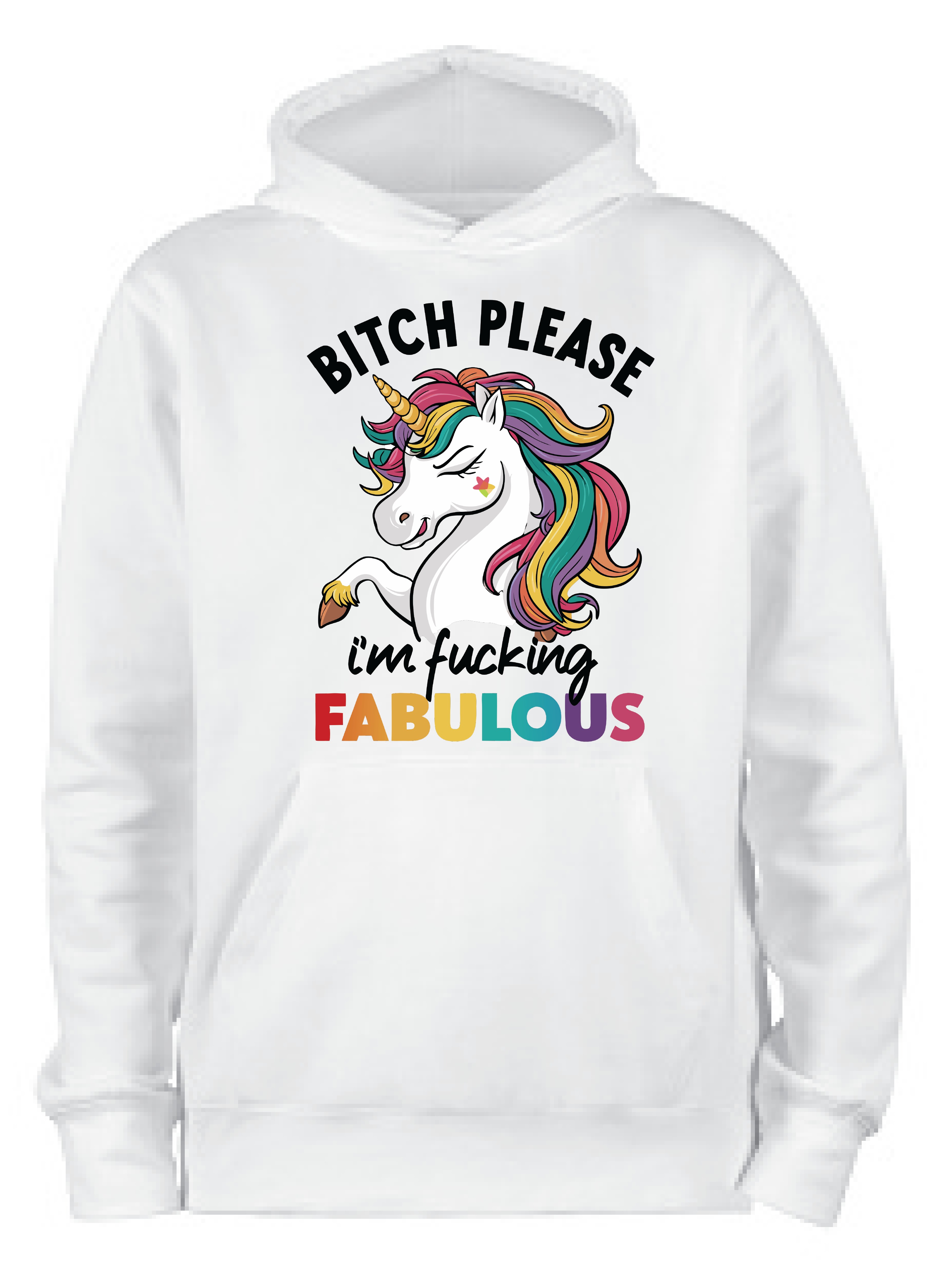 ADROIT CREATIONS I'M F*CKING FABULOUS HOODIE (WHITE)