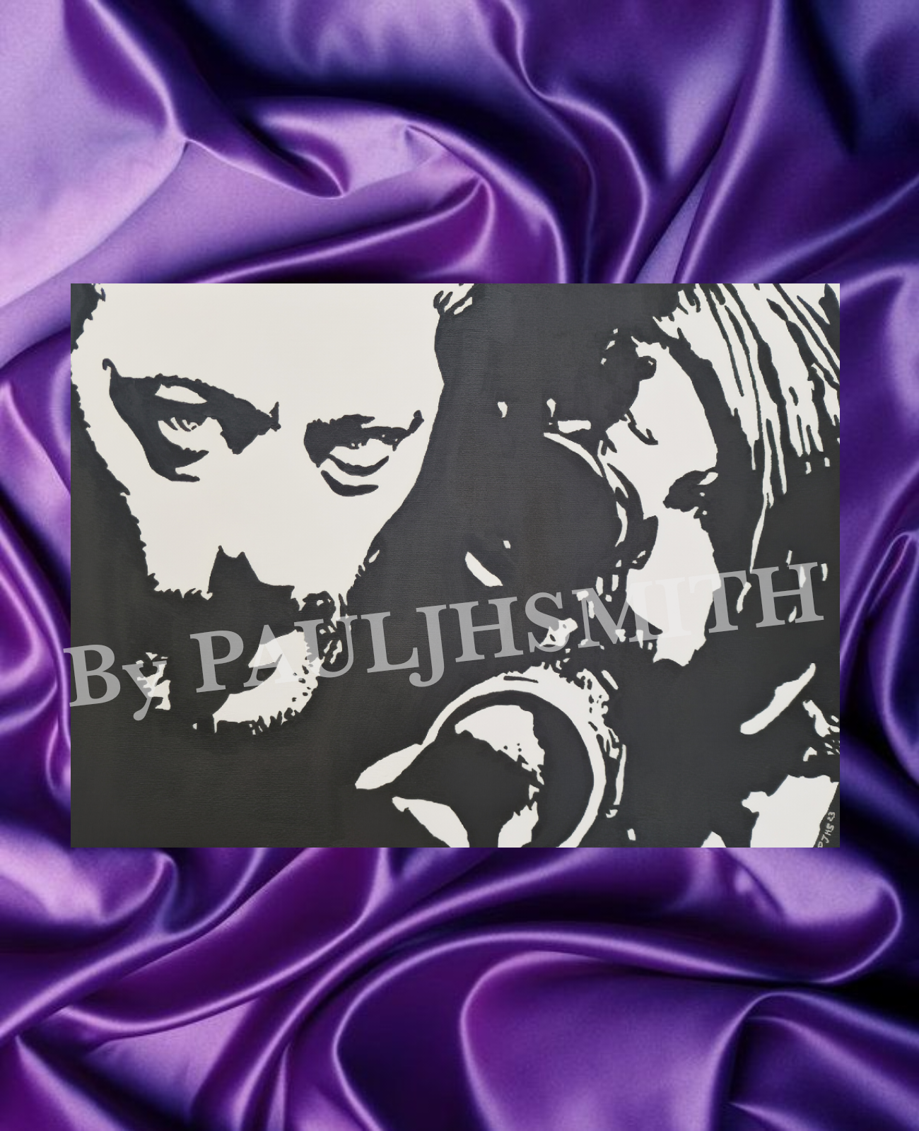 Léon The Professional Inspired Canvas Art | Banksy Style Black & White Movie Painting | Pop Art Wall Decor