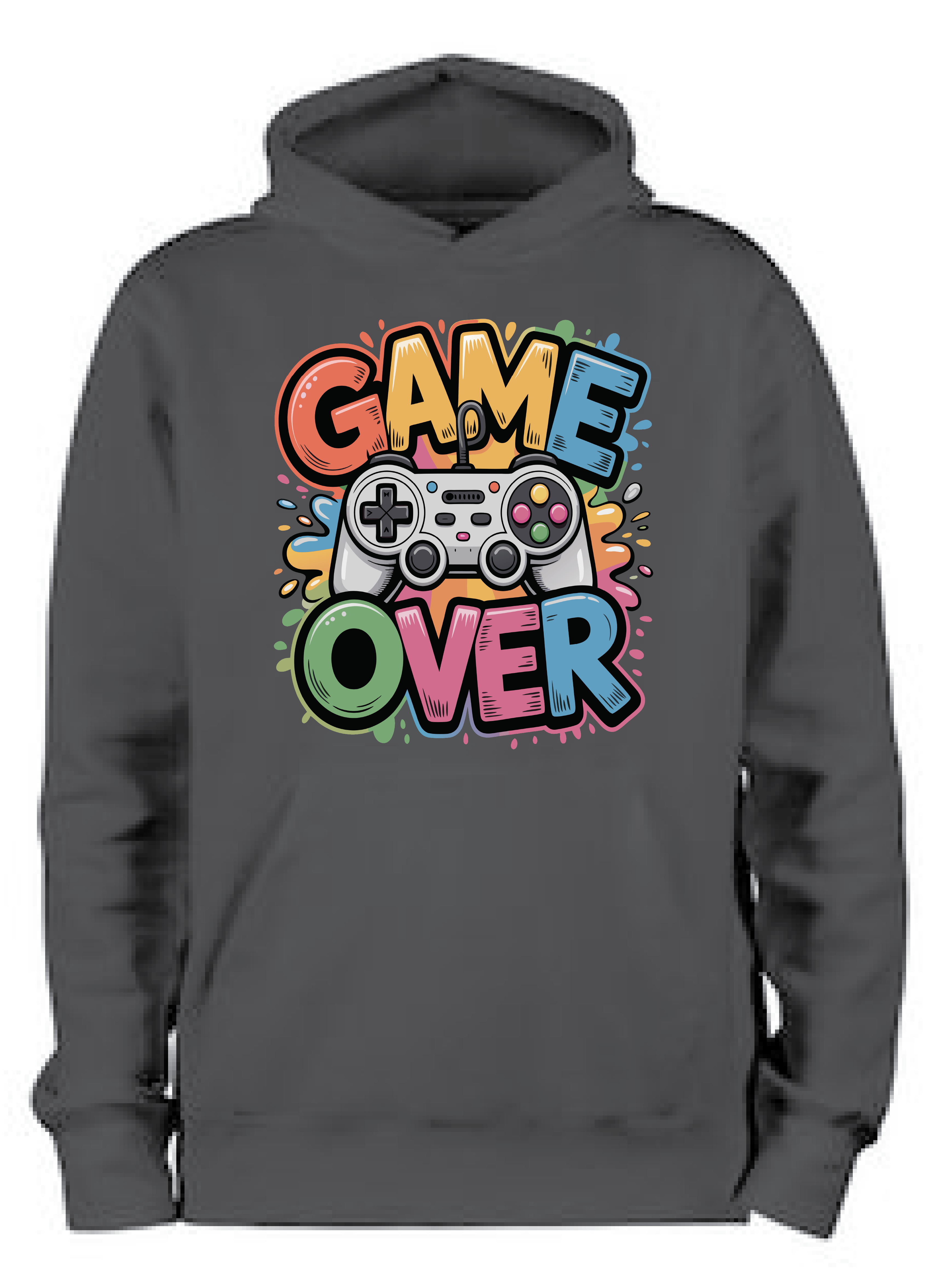 ADROIT CREATIONS GAME OVER HOODIE (DEEP BLACK)