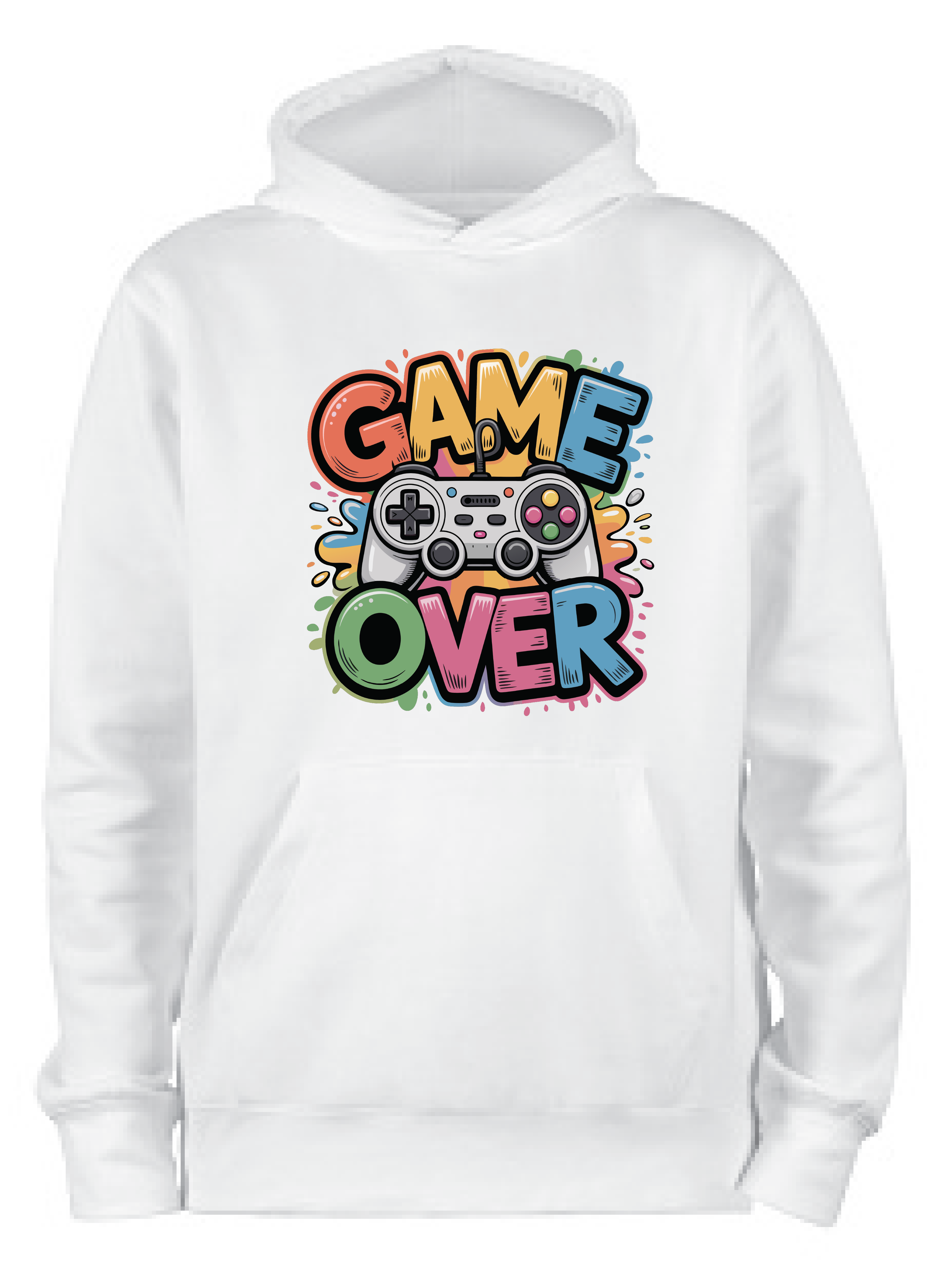 ADROIT CREATIONS GAME OVER HOODIE (WHITE)