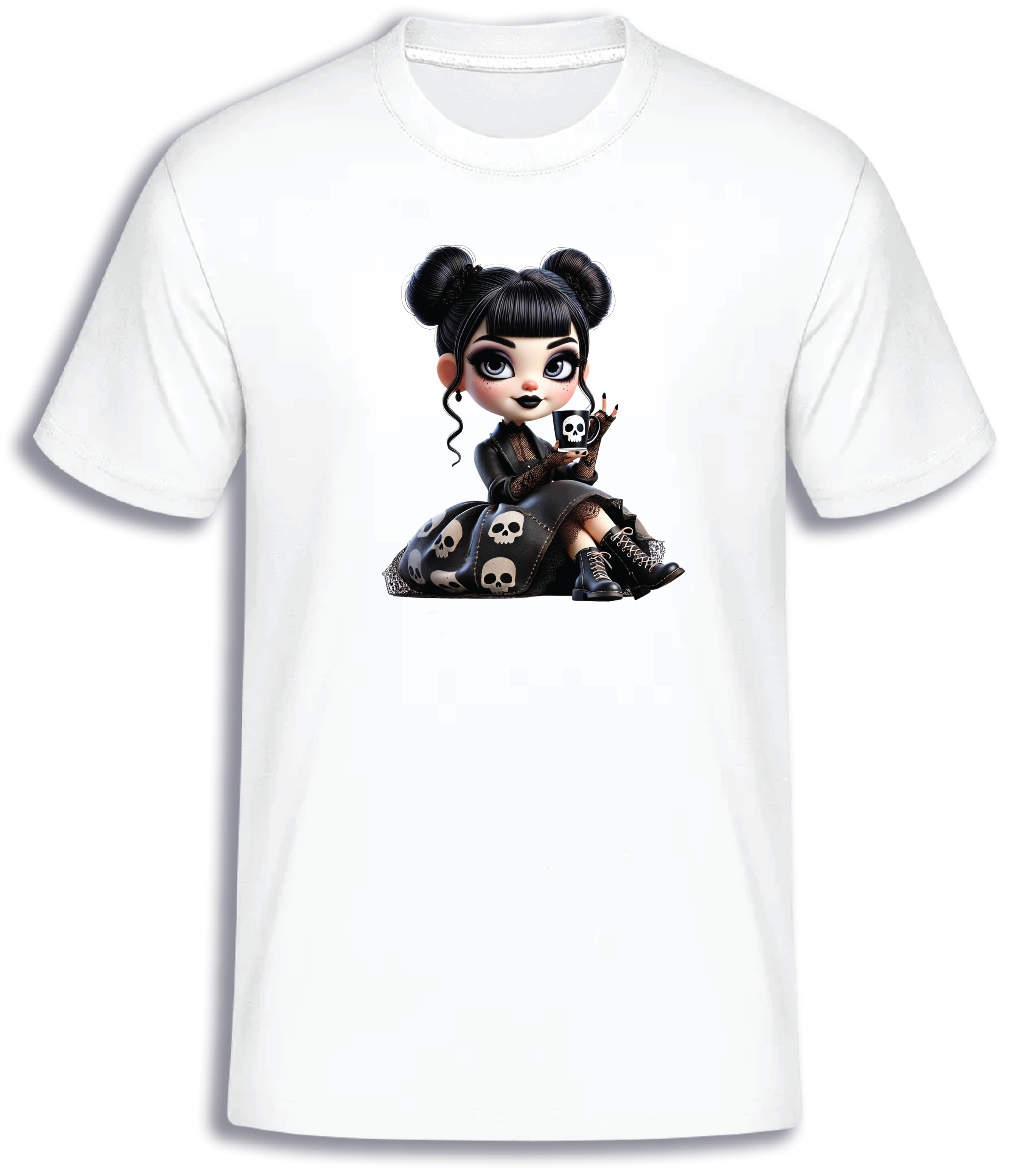 ADROIT KIDS GOTH GIRL T-SHIRT (WHITE)
