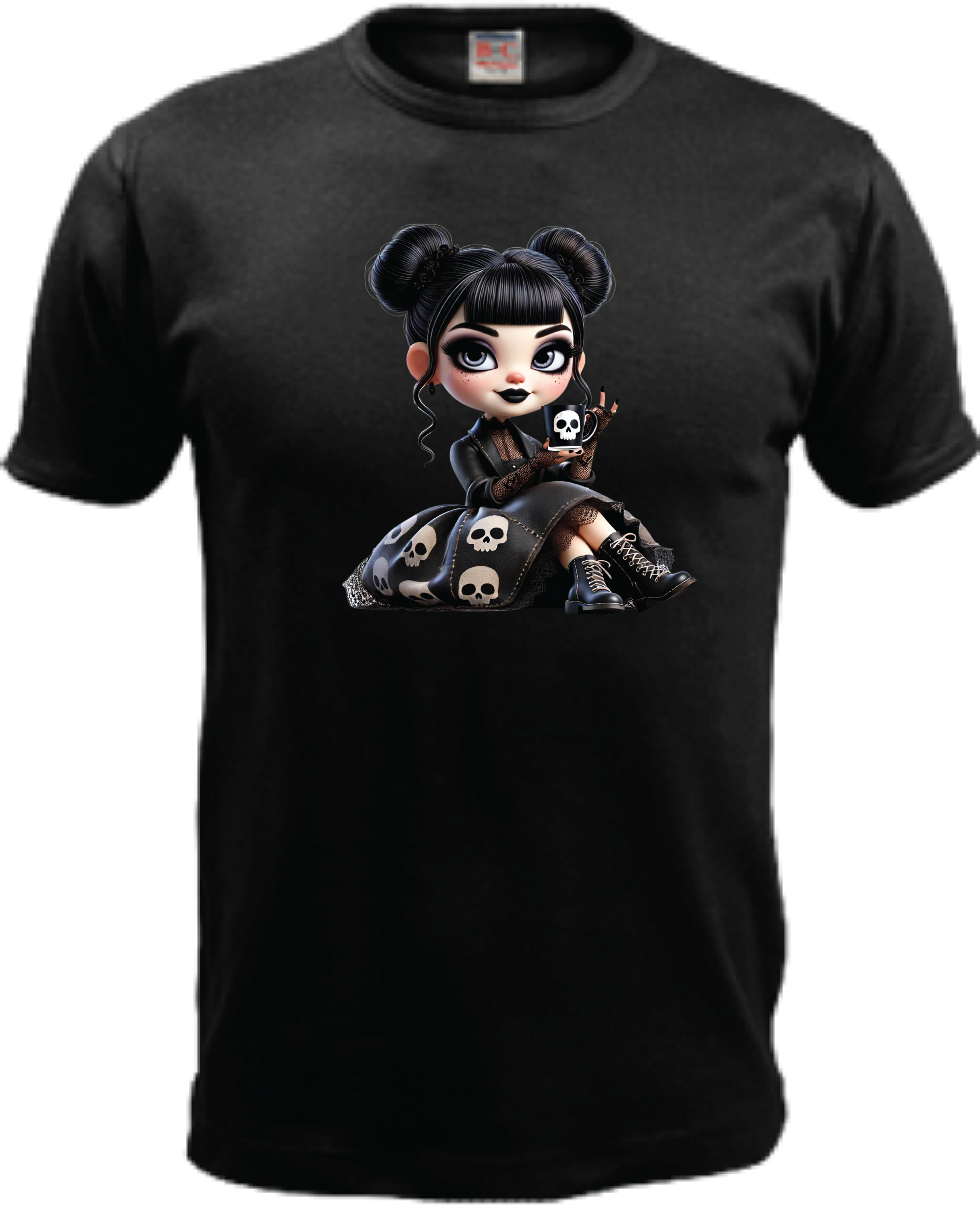 ADROIT CREATIONS GOTH GIRL T-SHIRT (BLACK)