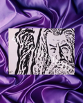 Banksy Style Gandalf Canvas Art | Hand Painted Wizard Portrait on Deep Edge Canvas 24x18 Inch | Fantasy Wall Art Inspired by Middle Earth