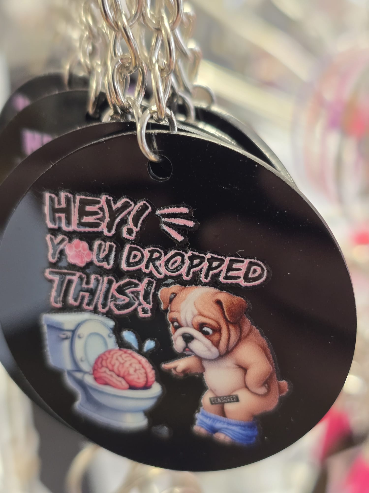 HEY! YOU DROPPED THIS - KEYRING (BLACK) By Kayleigh's Hand Crafted Haven