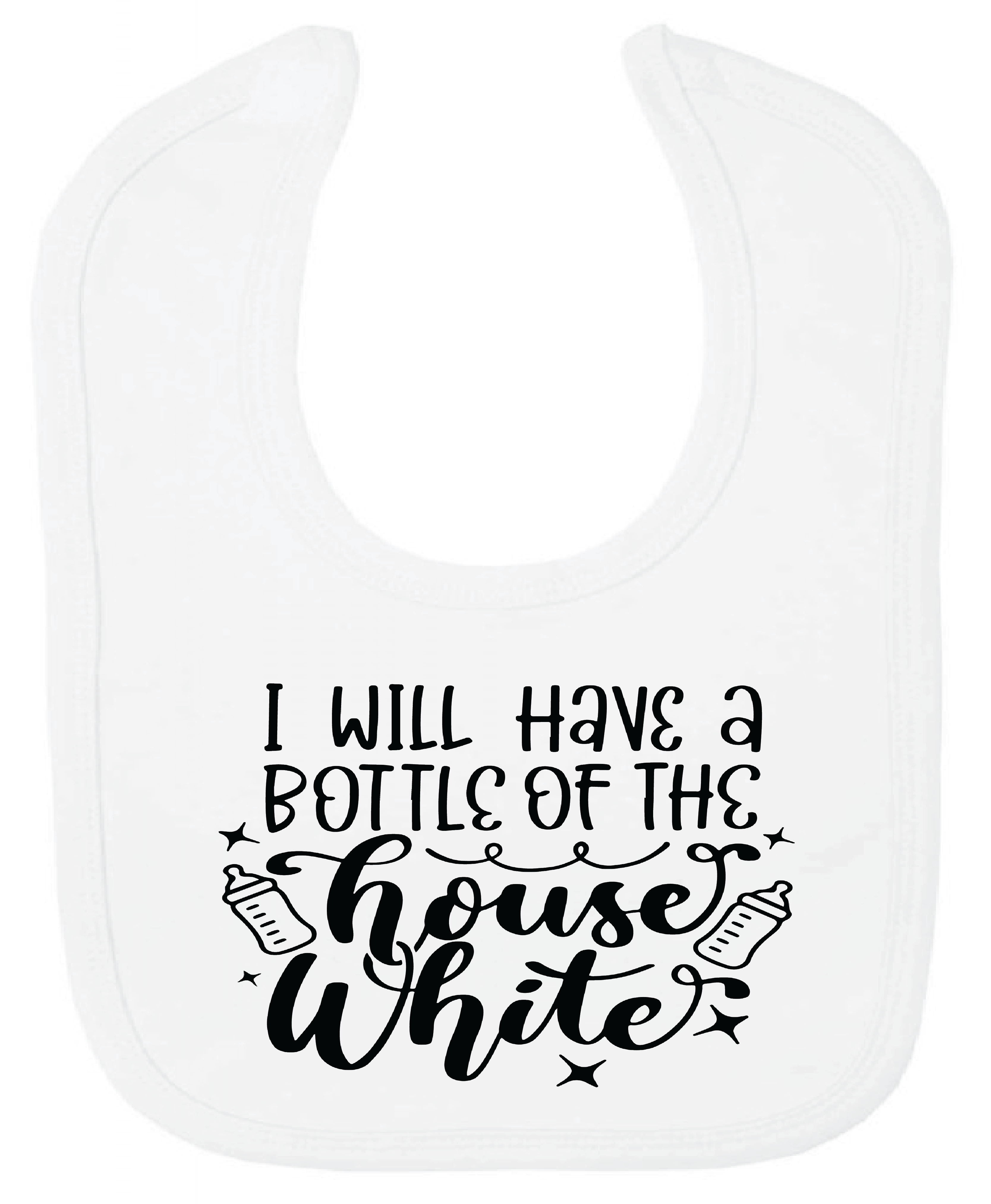 ADROIT BABY, BIB - HOUSE WHITE QUOTE (0-3 MONTHS)