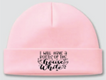 ADROIT BABY, BEANIE - HOUSE WHITE -  (0-3 MONTHS)