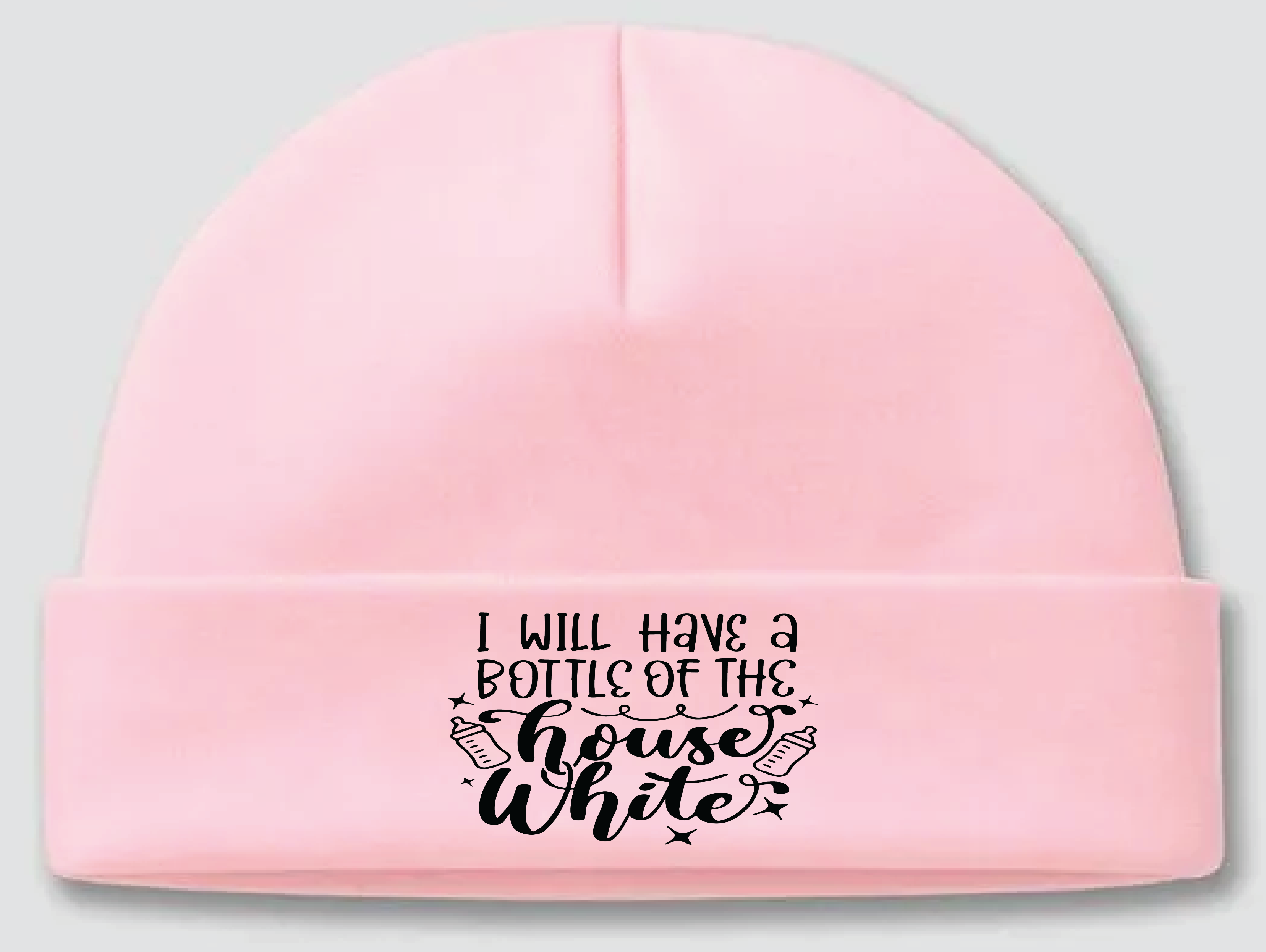 ADROIT BABY, BEANIE - HOUSE WHITE -  (0-3 MONTHS)