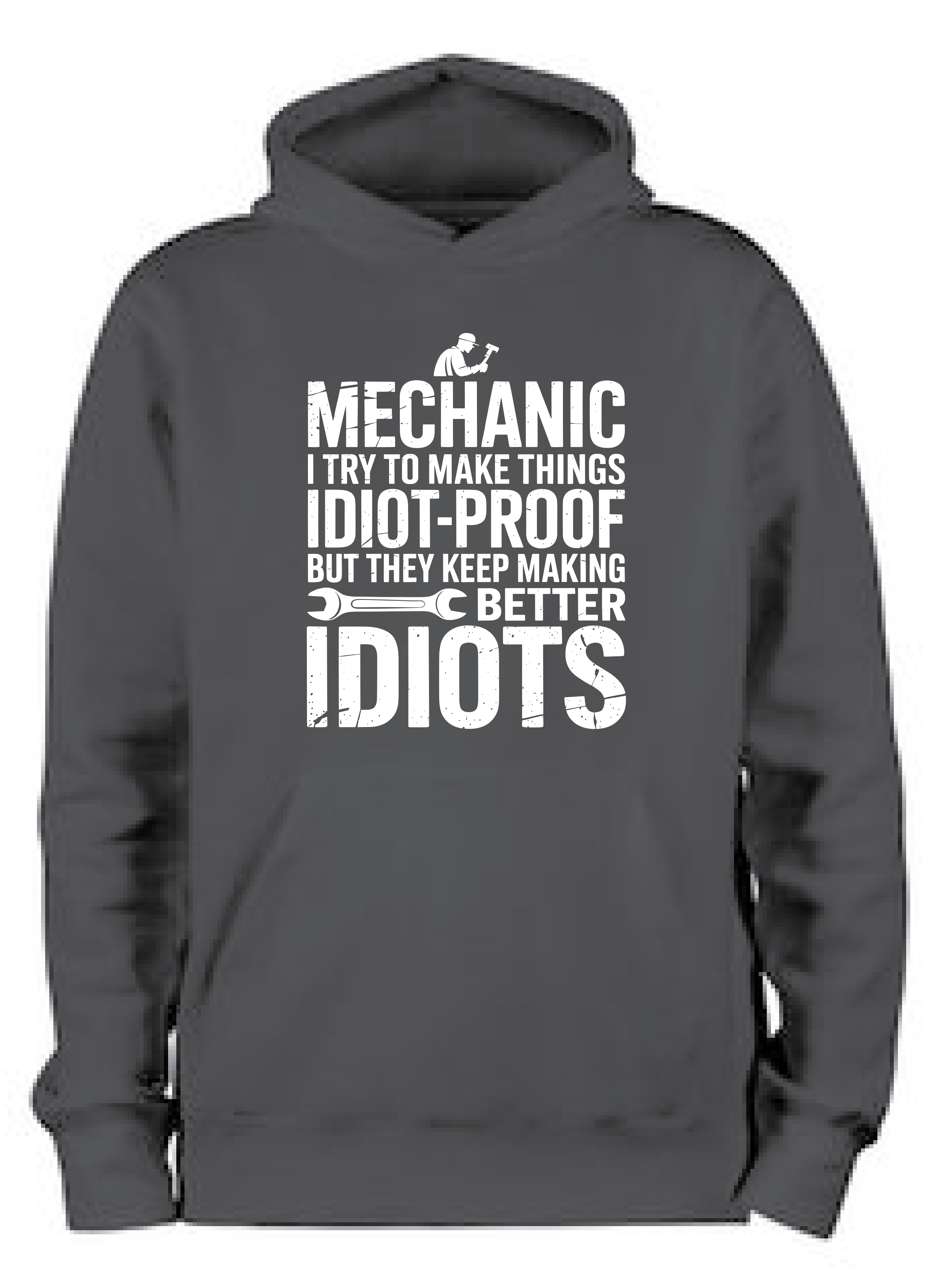 ADROIT CREATIONS IDIOT PROOF IDIOTS HOODIE (DEEP BLACK)