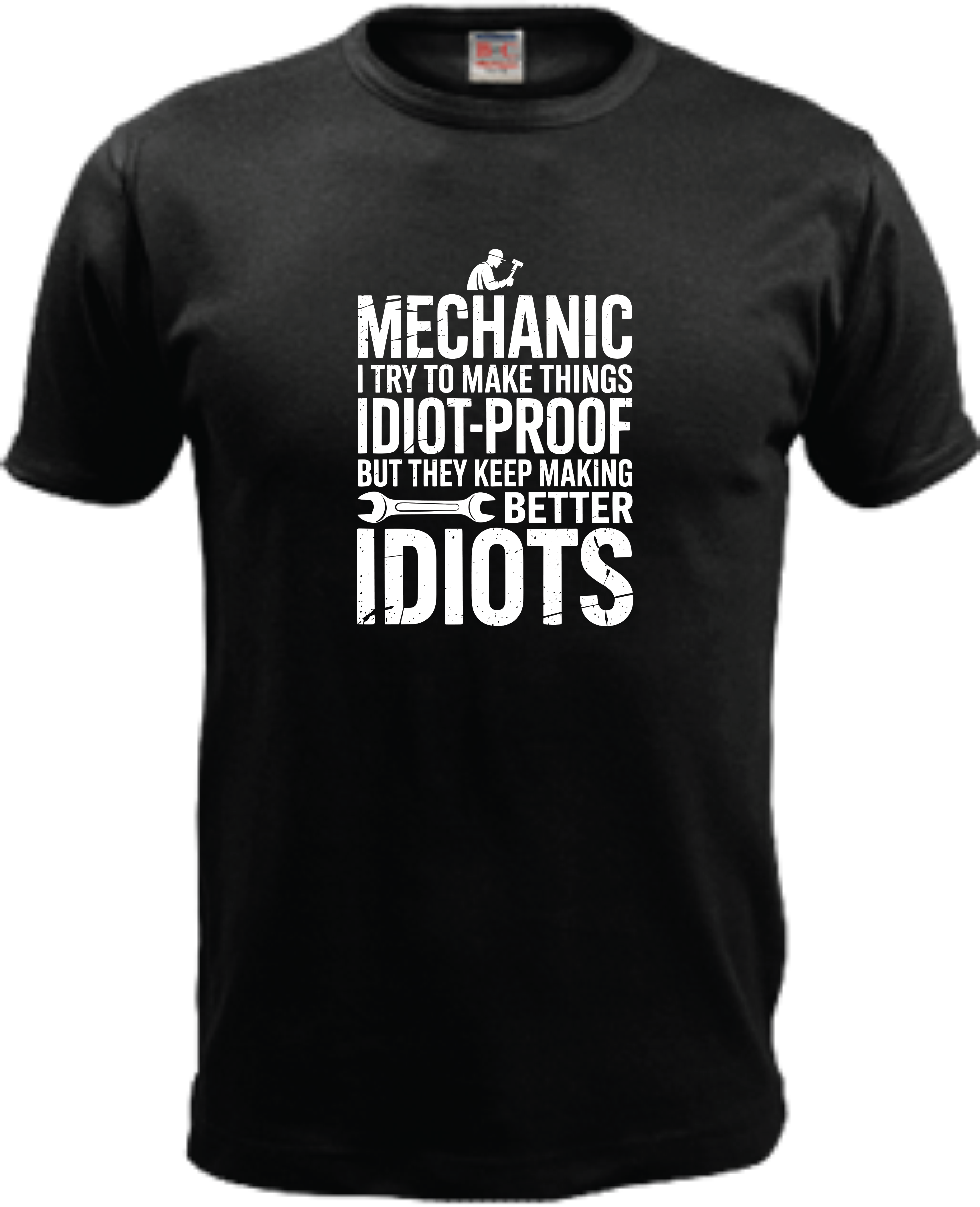 ADROIT CREATIONS IDIOT PROOF IDIOTS T-SHIRT (BLACK)