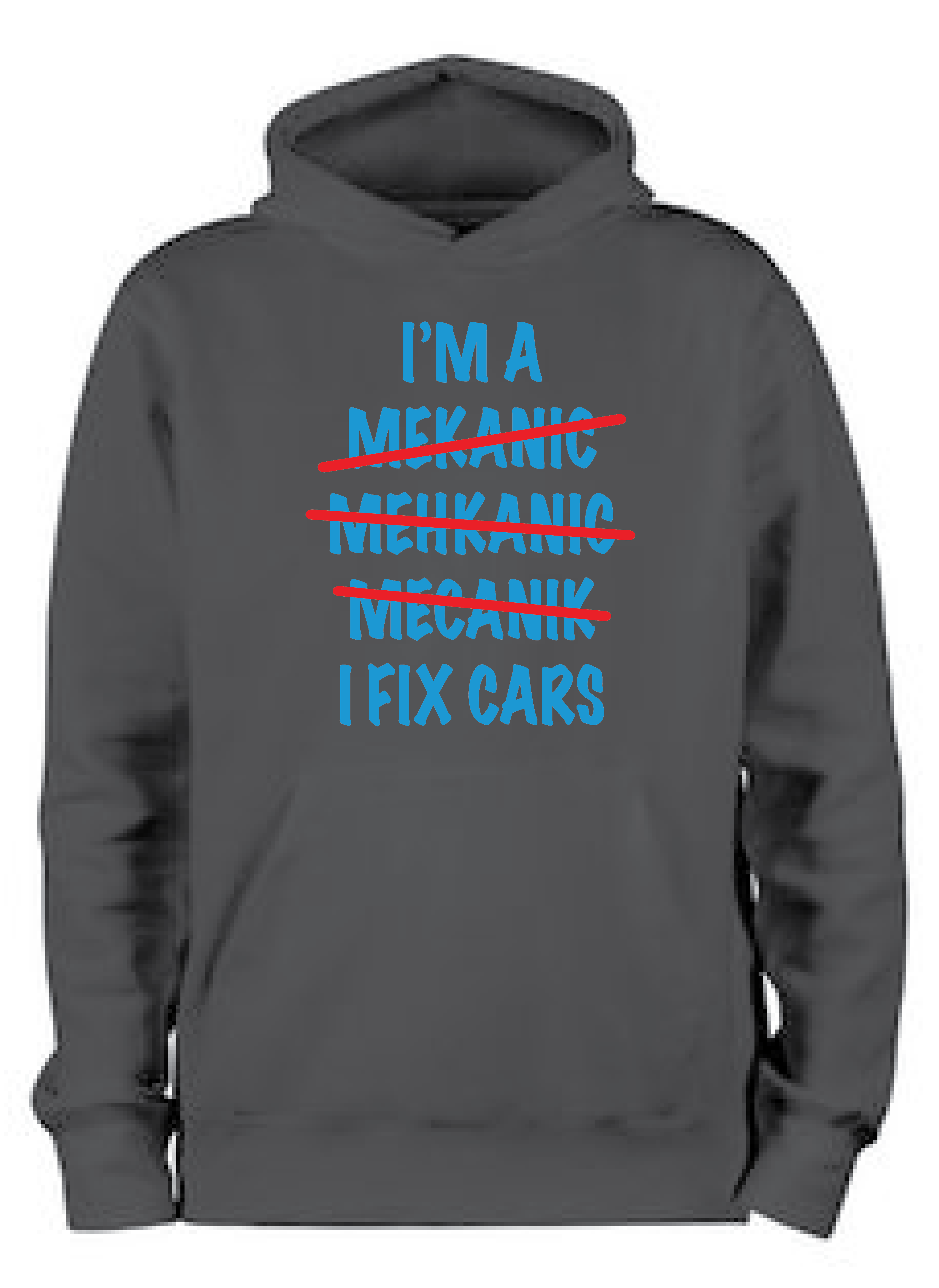 ADROIT CREATIONS I FIX CARS HOODIE (DEEP BLACK)