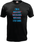 ADROIT CREATIONS I FIX CARS T-SHIRT (BLACK)