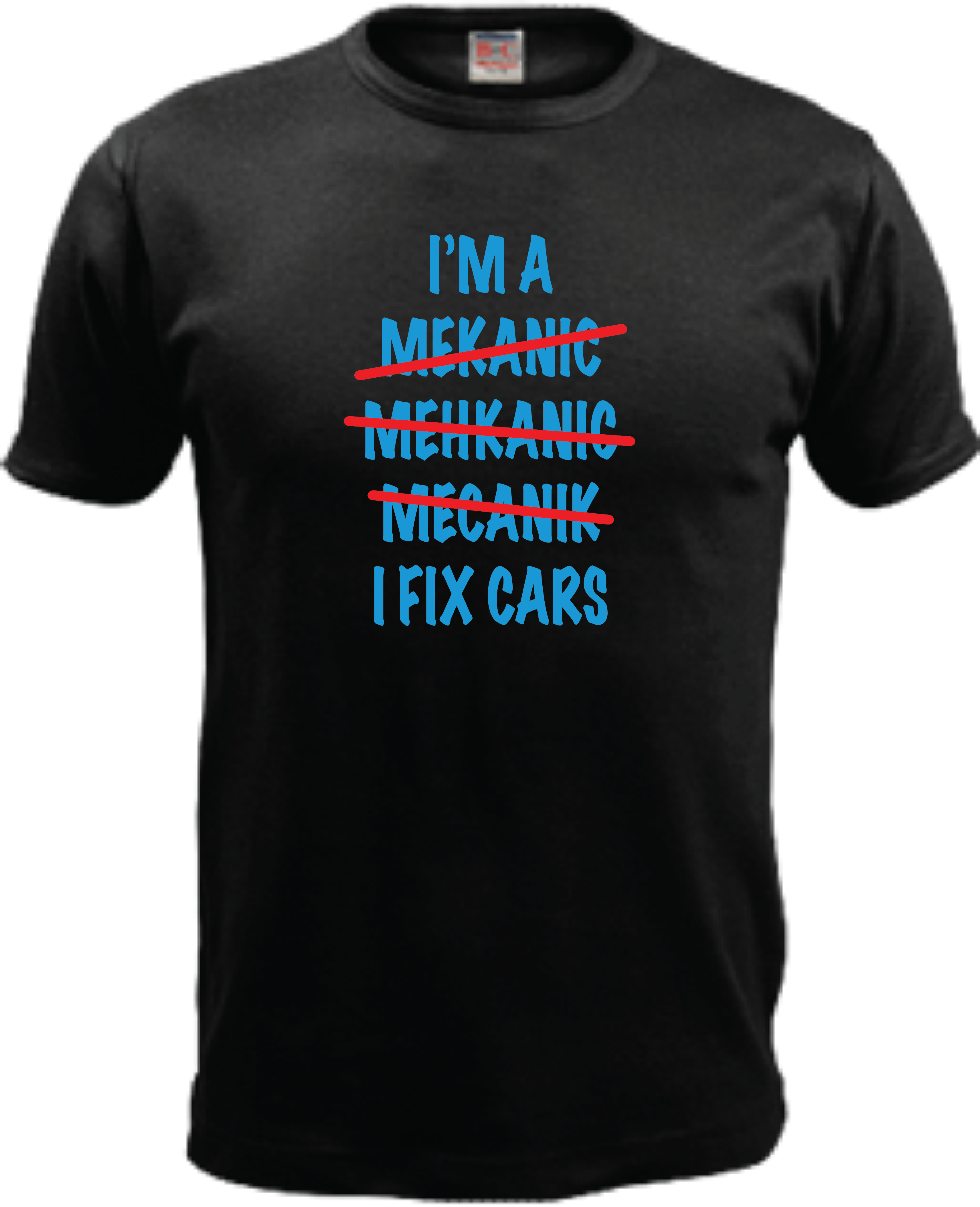 ADROIT CREATIONS I FIX CARS T-SHIRT (BLACK)